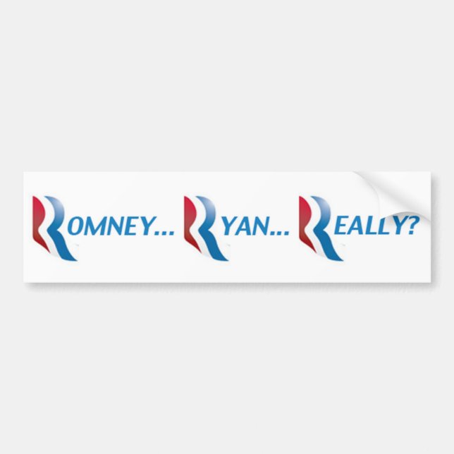 Romney Ryan wirklich Autoaufkleber (Vorne)