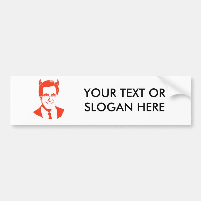 Romney Teufel Autoaufkleber (Vorne)