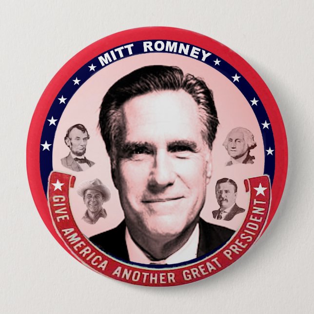 Romney u. große Präsidenten Button (Vorderseite)