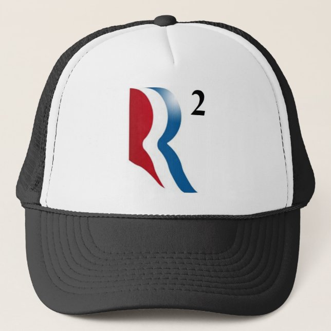 Romney u. Ryan 2012 - "R quadriert " Truckerkappe (Vorderseite)
