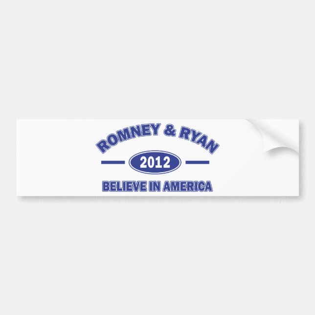 Romney und Ryan 2012 Autoaufkleber (Vorne)