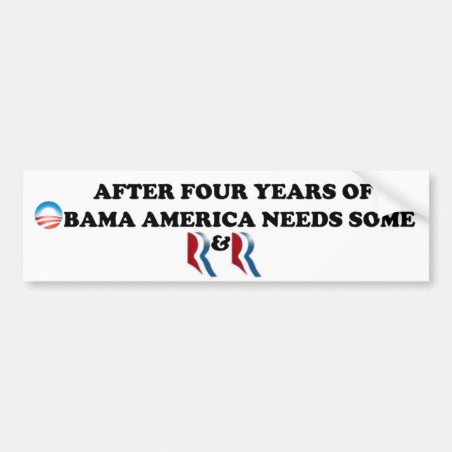 Romney und Ryan.  Amerika benötigt irgendein R&R Autoaufkleber (Vorne)