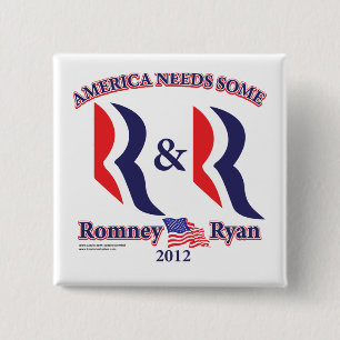 Romney und Ryan Button