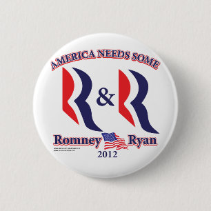 Romney und Ryan Button