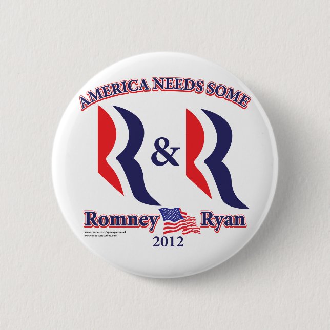Romney und Ryan Button (Vorderseite)