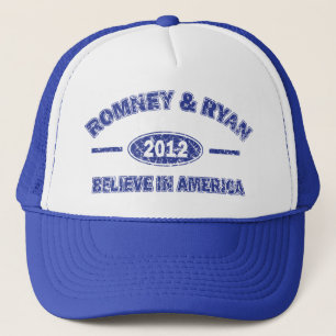 Romney und Ryan glauben an Amerika Truckerkappe