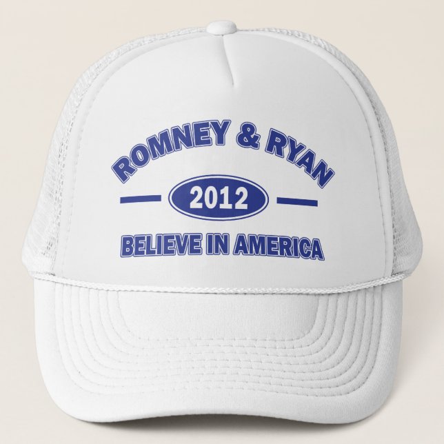 Romney und Ryan glaubve Truckerkappe (Vorderseite)