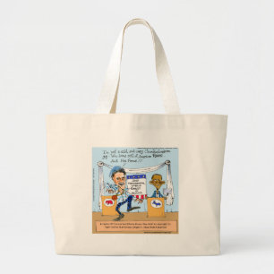 Romney versucht Zingers über Obama Funny Gifts & C Jumbo Stoffbeutel