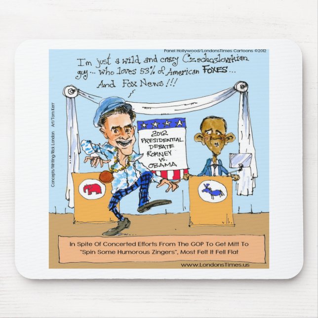 Romney versucht Zingers über Obama Funny Gifts & C Mousepad (Vorne)