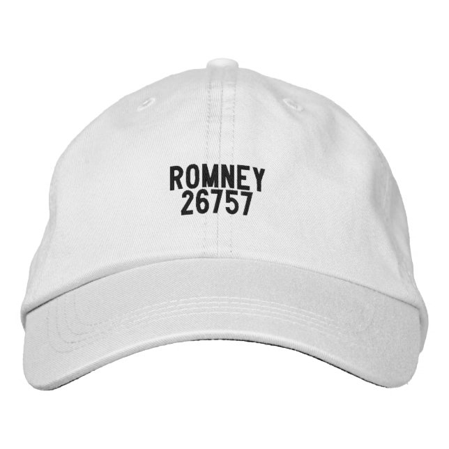 Romney West Virginia Hat Bestickte Baseballkappe (Vorderseite)