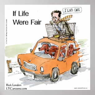 Romneys Irische Setter Funny Rick London Poster