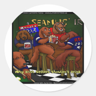 Romneys irische Setters Funny Stickers