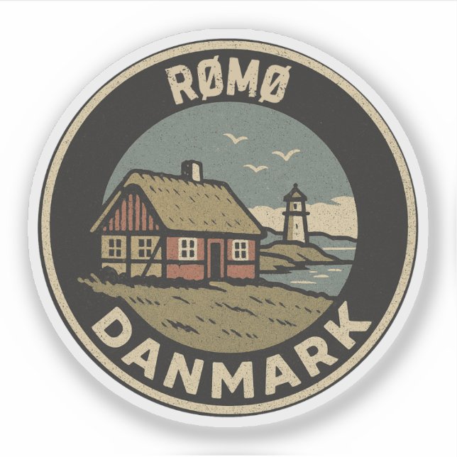 Rømø, Dänemark Danmark Aufkleber (Vorderseite)