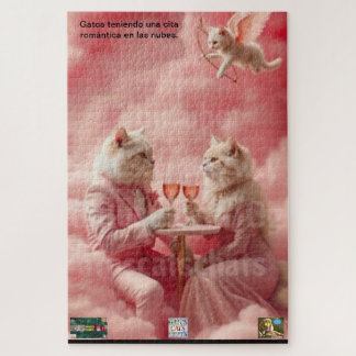 Rompecabeza Gato teniendo una cita romántica.