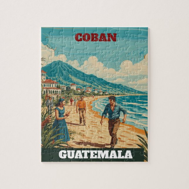 Rompecabezas  GUTEMALA COBAN Retro poster (Vertikal)