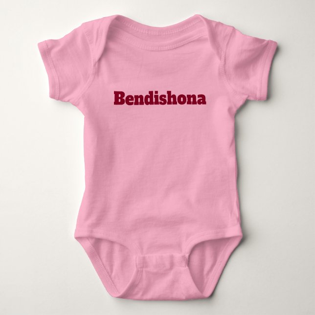 Romper "Bendishona" roze. Baby Strampler (Vorderseite)