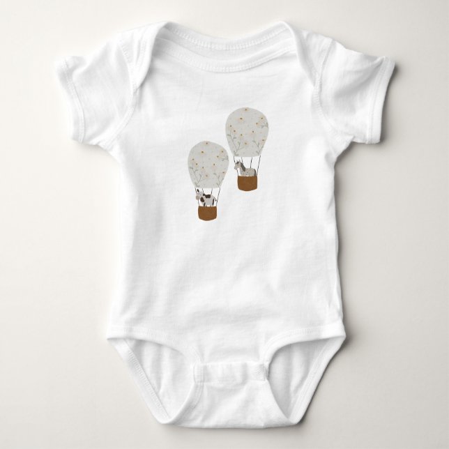 rompertje met design van koe en paard baby strampler (Vorderseite)