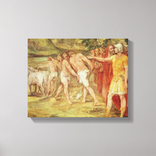 Romulus, welches die Grenzen auf Rom markiert Leinwanddruck