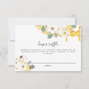 Romy - Floral Honey Bee Diaper Carte de billet
