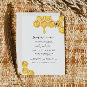 ROMY Sweet as Can bee Honey Bumble Bee Baby Shower Einladung
