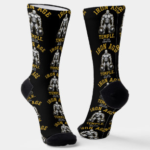 Ron Age Temple Est 1978 Engagiert   Vintage Fitnes Socken