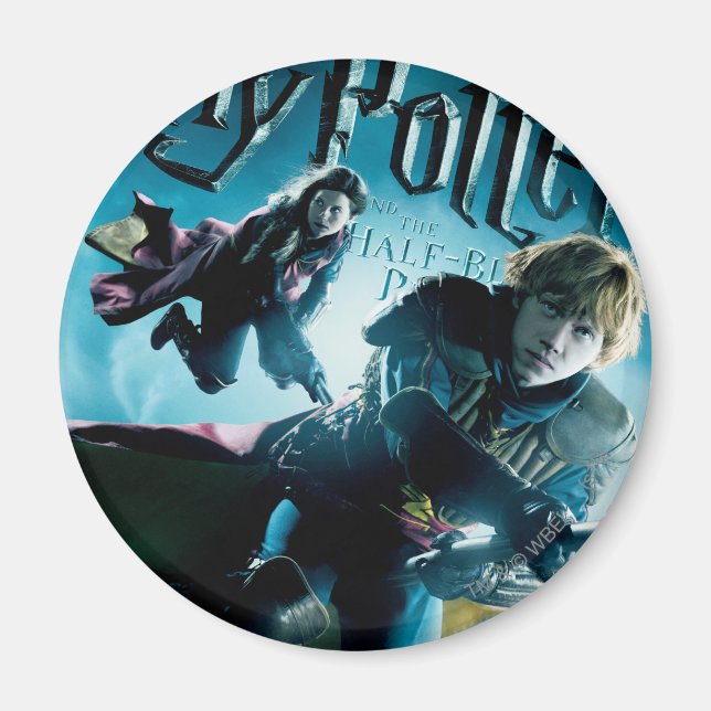 Ron and Ginny on Brooms 1 Magnet (Vorne)