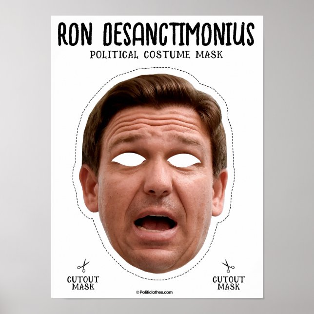 Ron Desanctimony Costume Mask Poster (Vorne)
