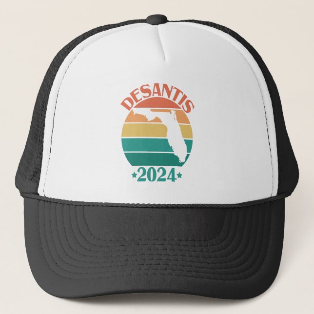 Ron DeSantis 2024 Präsidentschaftswahl Republikane Truckerkappe (Vorderseite)