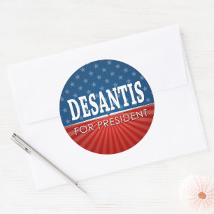 Ron DeSantis 2024 - US Flagge Design Runder Aufkleber