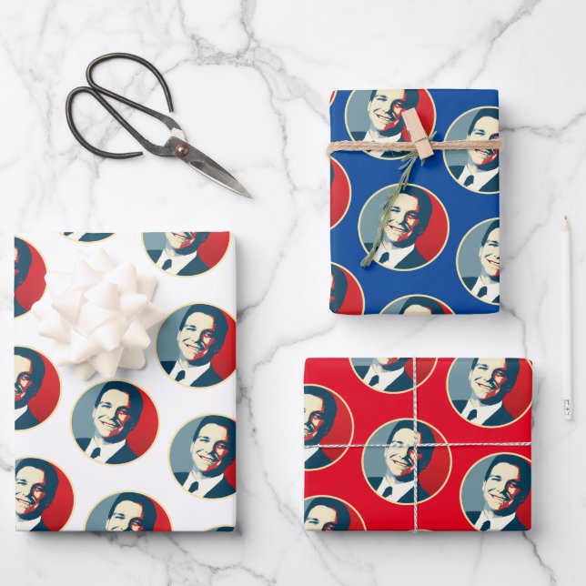 Ron DeSantis 2024 Verpackungspapierblätter Geschenkpapier Set (Vorderseite)