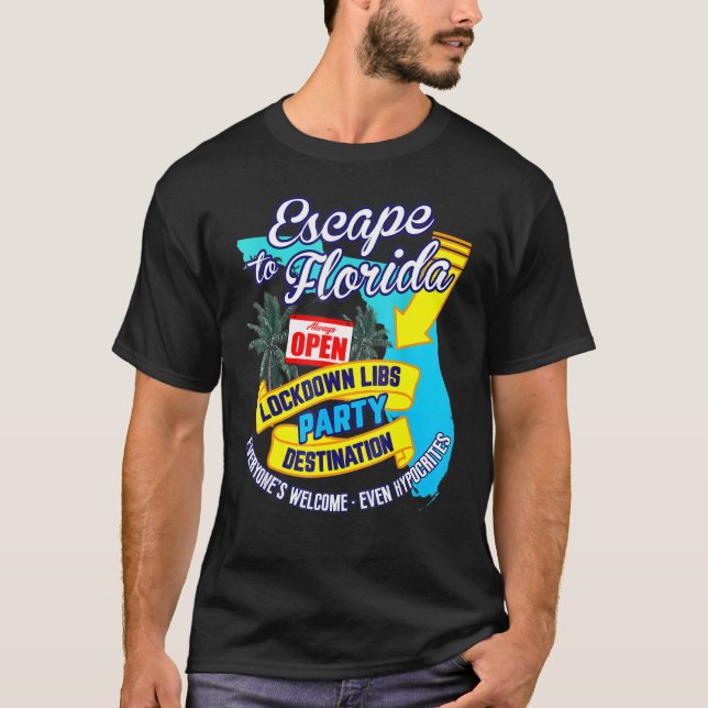 Ron Desantis Campaicape to Florida Lockdown L T-Shirt (Vorderseite)