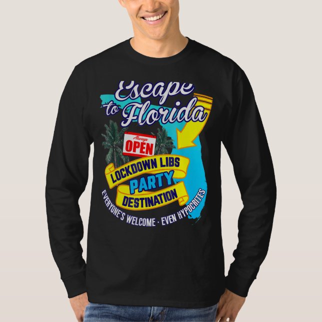 Ron Desantis Campaicape to Florida Lockdown L T-Shirt (Vorderseite)
