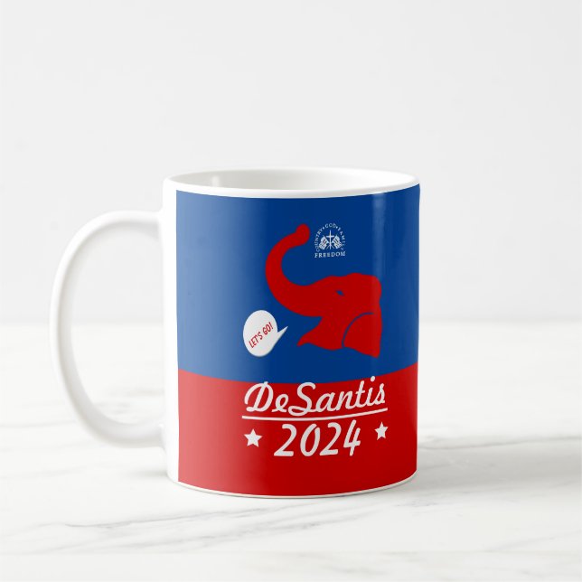 Ron DeSantis für den Präsidenten 2024 Kaffeetasse (Links)