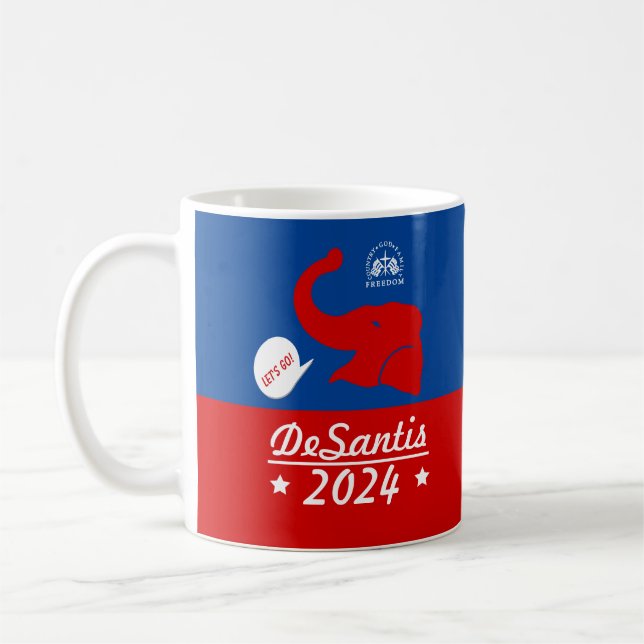 Ron DeSantis für den Präsidenten 2024 Kaffeetasse (Links)