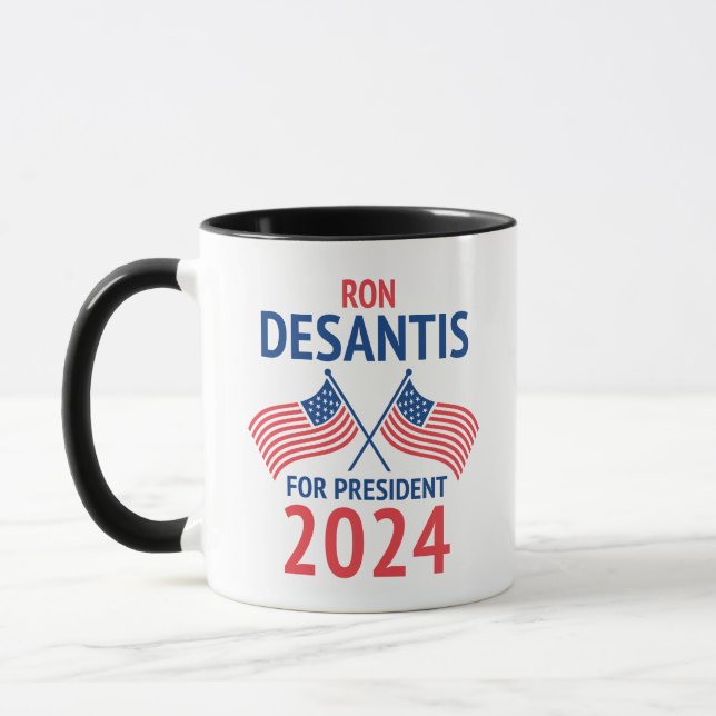 Ron DeSantis für den Präsidenten 2024 Tasse (Links)