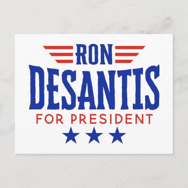 Ron DeSantis für den Präsidenten - Kampagne Postkarte (Vorderseite)