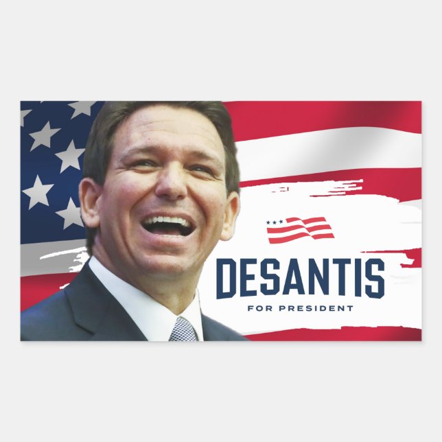 Ron DeSantis für Präsident 2024 Rechteckiger Aufkleber (Vorderseite)
