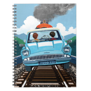 Ron & HARRY POTTER™ in Flying Car to HOGWARTS™ Notizblock