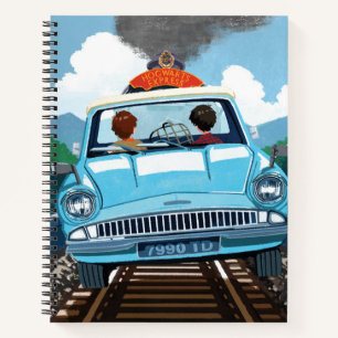 Ron & HARRY POTTER™ in Flying Car to HOGWARTS™ Notizbuch