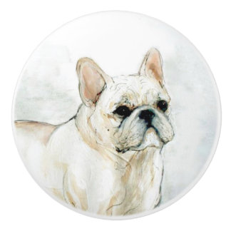 Ron Hevener French Bulldog Keramikknauf