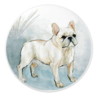 Ron Hevener French Bulldog Keramikknauf