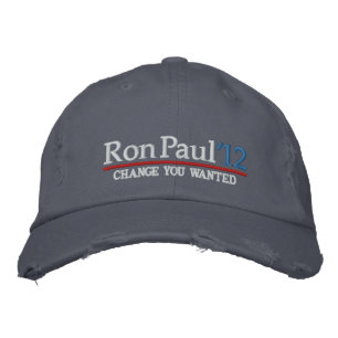 Ron Paul 2012 Anpassbare bestickte Hats Baseballkappe