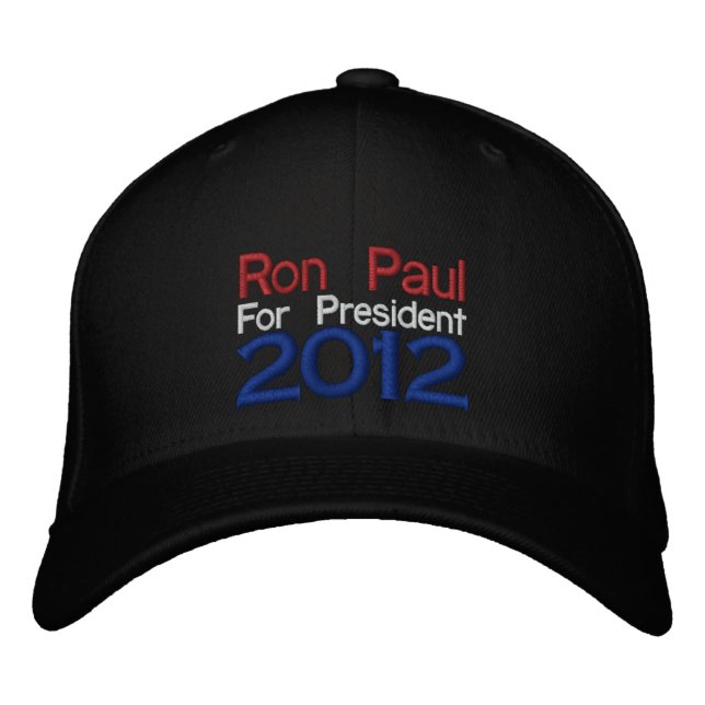 Ron Paul 2012 bestickter Hat Bestickte Baseballkappe (Vorderseite)
