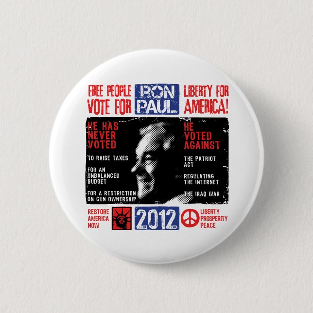 Ron Paul 2012 Button (Vorderseite)