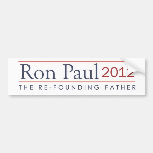 Ron Paul 2012 der Refounding Vater Autoaufkleber (Vorne)