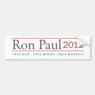 Ron Paul 2012 freie Männer geben Sinnesfreie Autoaufkleber