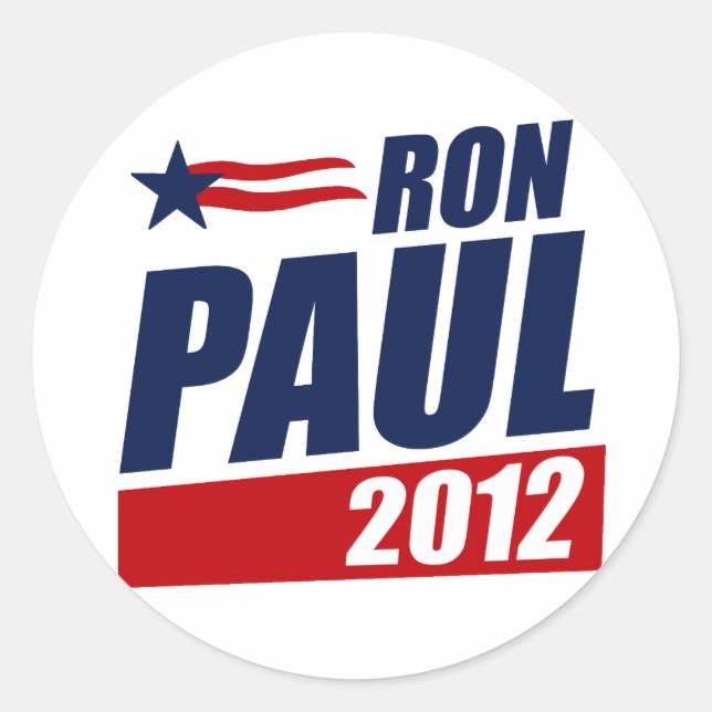 RON PAUL 2012 RUNDER AUFKLEBER (Vorderseite)