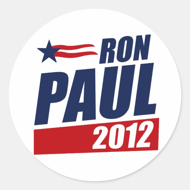 RON PAUL 2012 RUNDER AUFKLEBER (Vorderseite)