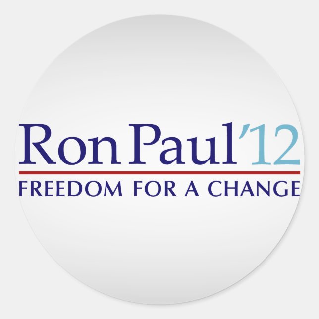 Ron Paul 2012 Runder Aufkleber (Vorderseite)