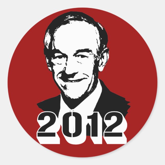Ron Paul 2012 Runder Aufkleber (Vorderseite)